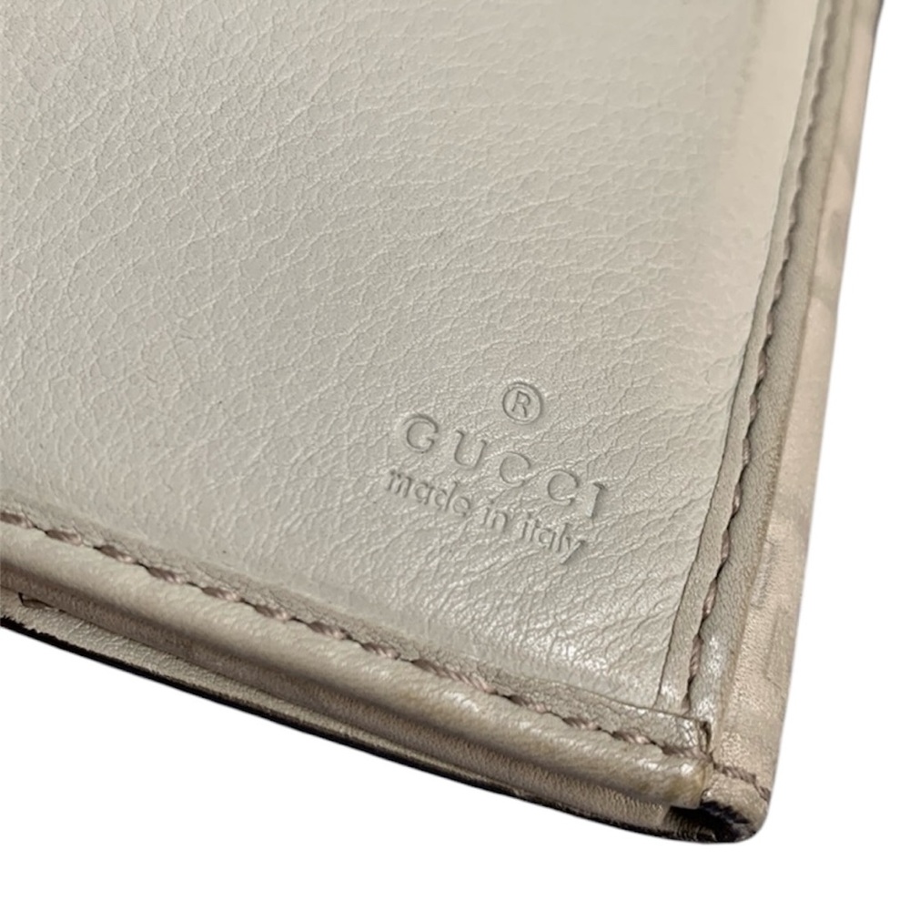 Gucci • Authentic GG Guccissima Cream Leather Bifold Long Wallet - Picture 8 of 10